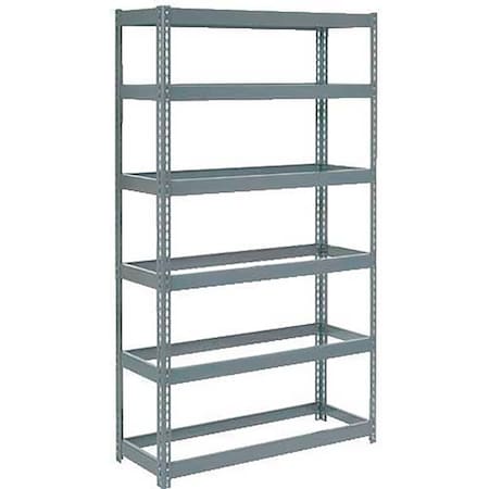 Global Industrial Extra Heavy Duty Shelving 48W x 18D x 84H With 6 Shelves, No Deck, Gray B2297200